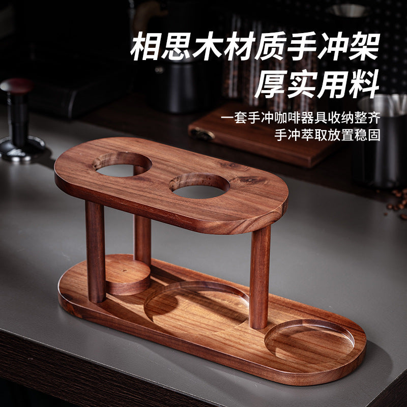 Artisanal Solid Wood & Glass Pour-Over Coffee Station Set - Professional Master Kit