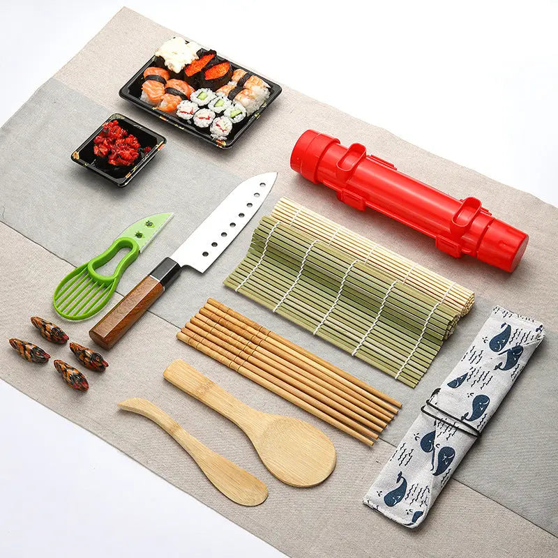 DIY Sushi Making Kit - Professional 18-Piece Sushi Bar Set Younis Kitchen