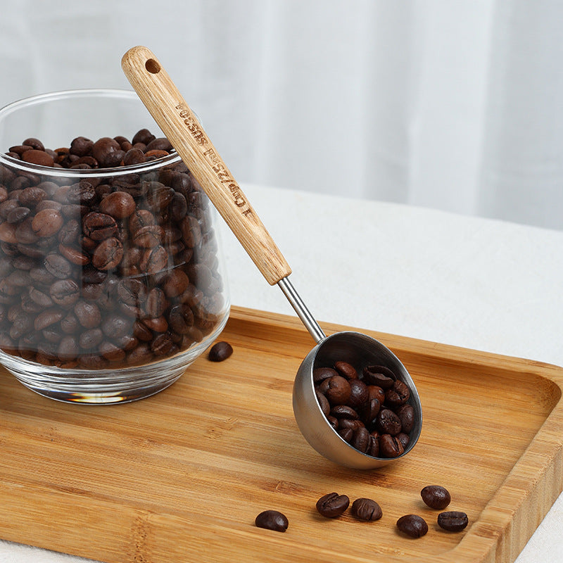 Artisanal 304 Stainless Steel Coffee Measuring Spoon with Walnut Handle