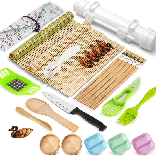 DIY Sushi Making Kit - Professional 18-Piece Sushi Bar Set Younis Kitchen
