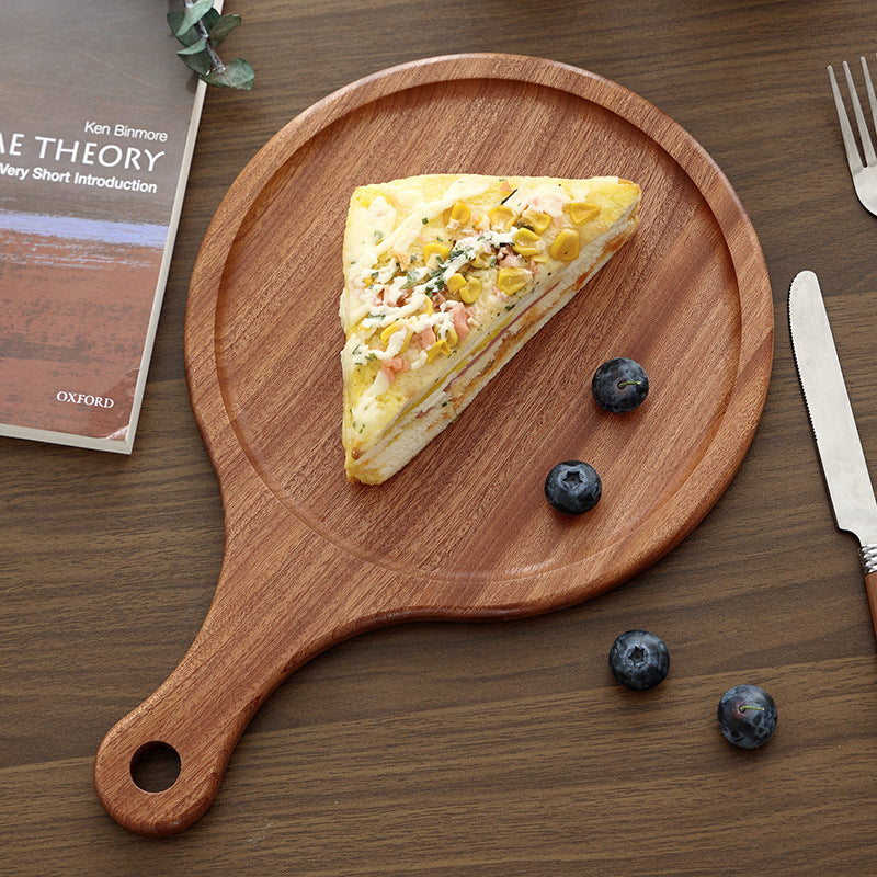 Artisanal Ebony Wood Steak Platter & Serving Tray Set - Japanese Minimalist Board