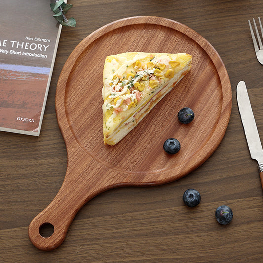Artisanal Ebony Wood Steak Platter & Serving Tray Set - Japanese Minimalist Board