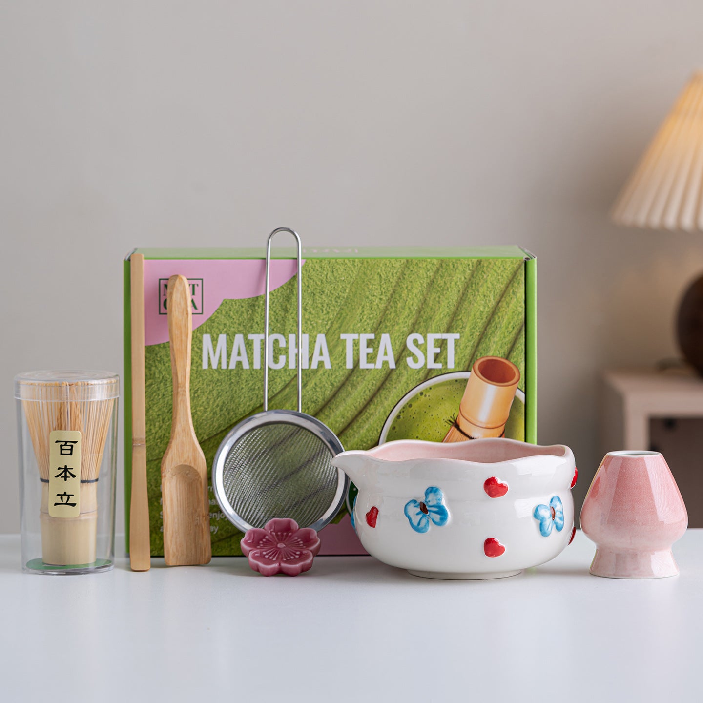 Artisanal Hand-Painted Butterfly Ceramic Matcha Starter Set - 7-Piece Professional Kit