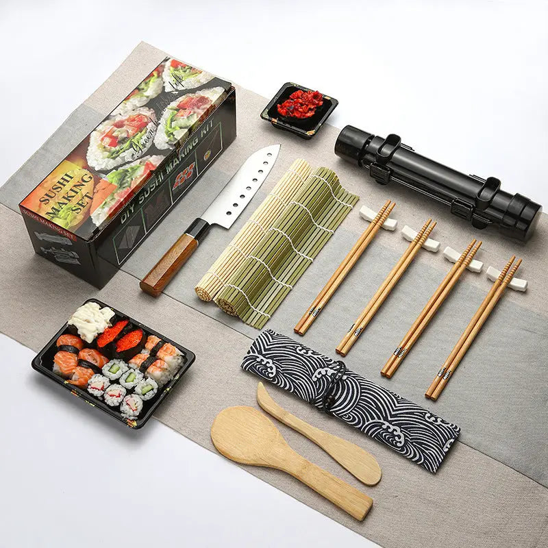 DIY Sushi Making Kit - Professional 18-Piece Sushi Bar Set Younis Kitchen