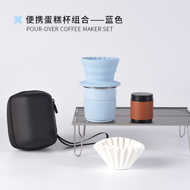 Portable Travel Pour-Over Coffee Set - Compact Outdoor Camping Kit