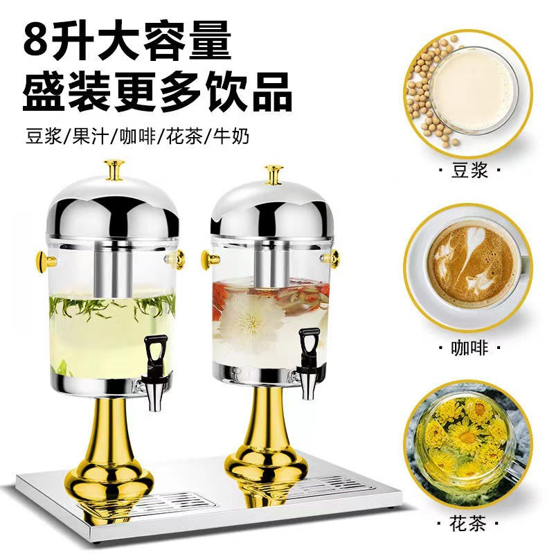 Professional Stainless Steel Beverage Dispenser - High-Capacity Juice & Cold Drink Tower