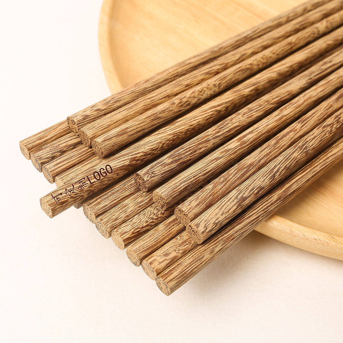 Artisanal Wenge & Rosewood Chopstick Set - Traditional Solid Wood Tableware (25cm)