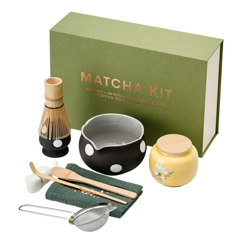 Artisanal Minimalist 'Xuan' Glaze Matcha Starter Set - 9-Piece Professional Master Kit