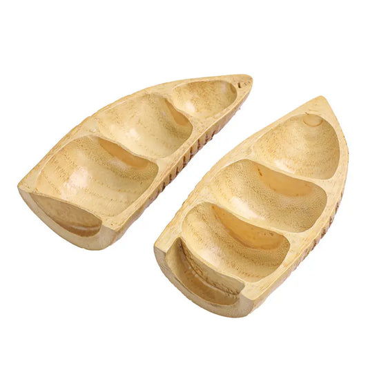 Luxury Retro Bamboo Root Fruit Plate - Handcrafted Vintage Table Centerpiece Traditional Craftsman