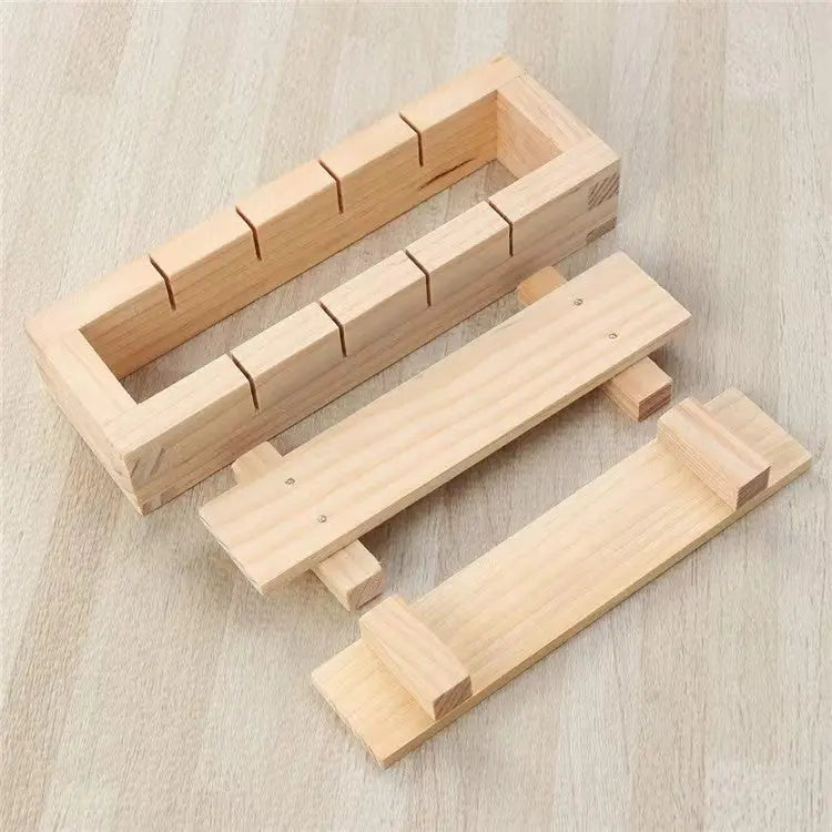Traditional Wooden Sushi Press Mold - Rectangular Oshizushi Maker Sushi Chef Home