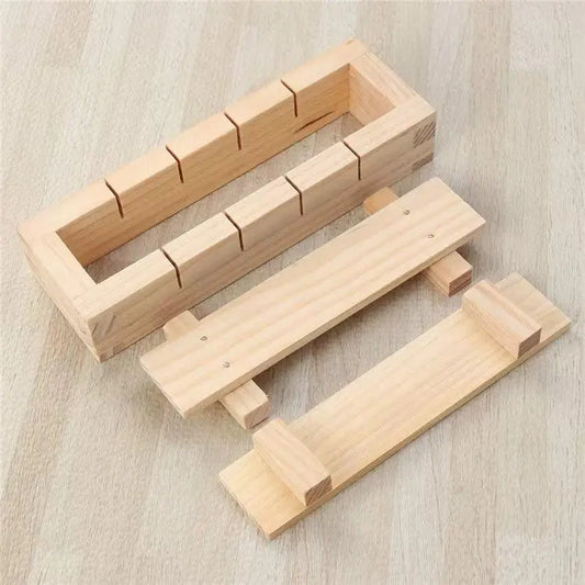 Traditional Wooden Sushi Press Mold - Rectangular Oshizushi Maker Sushi Chef Home