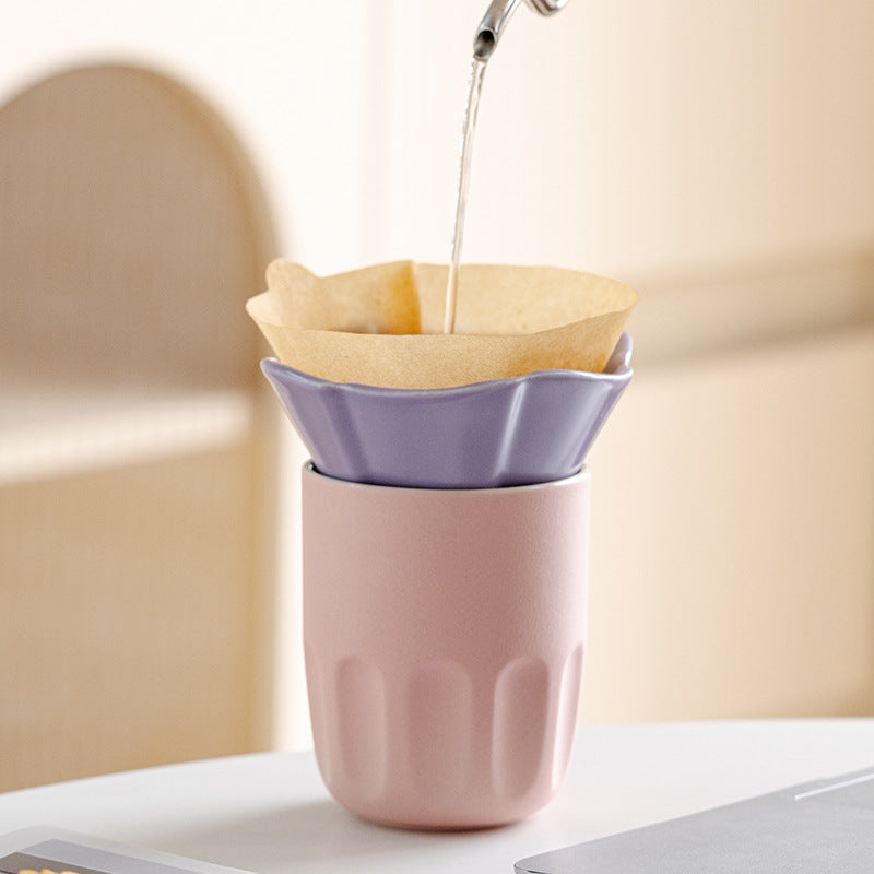 Portable Travel Coffee Set - Ceramic Filter & Silicone Mug