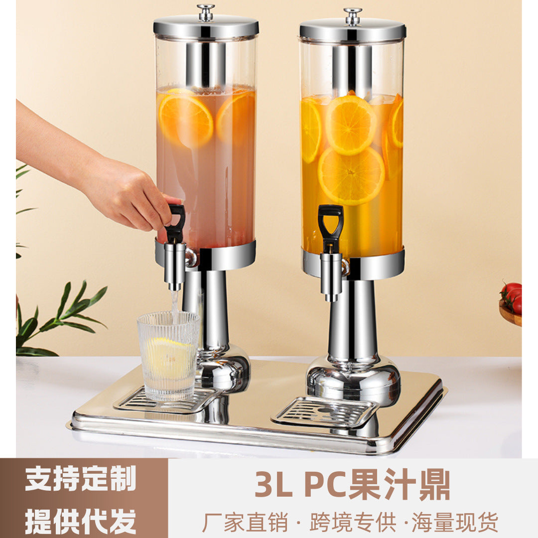 Professional Stainless Steel Beverage Dispenser - High-Capacity Juice Tower
