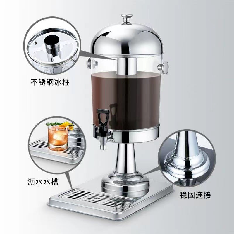 Professional Stainless Steel Beverage Dispenser - High-Capacity Juice & Cold Drink Tower