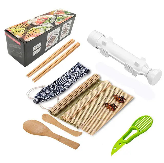 DIY Sushi Making Kit - Professional 18-Piece Sushi Bar Set Younis Kitchen