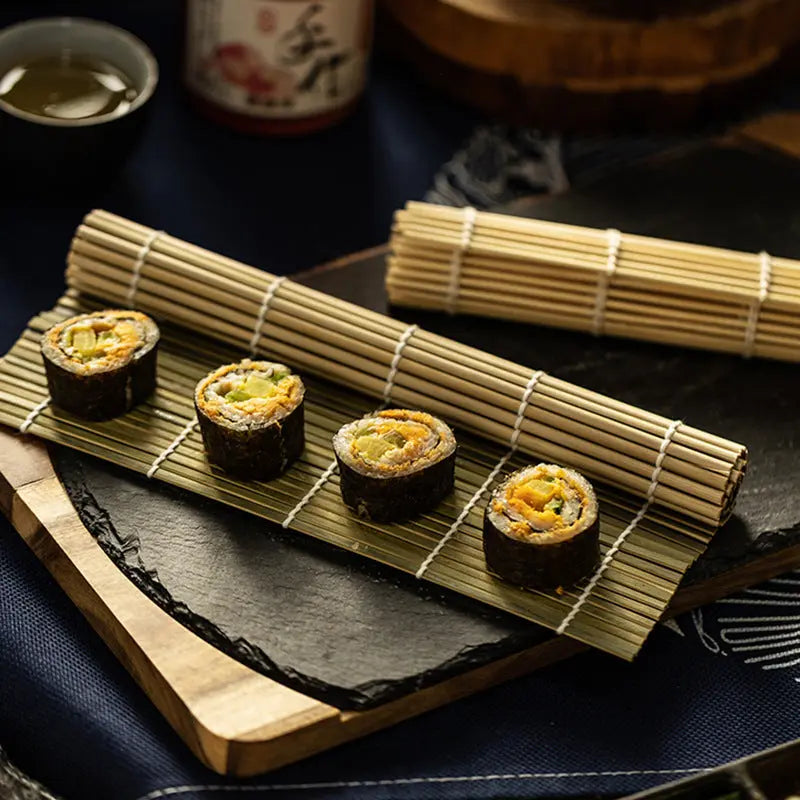 Classic Bamboo Sushi Rolling Mat - Eco-Friendly 24x24cm Kitchen Tool Sushi Chef Home
