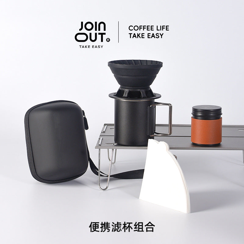 Portable Travel Pour-Over Coffee Set - Compact Outdoor Camping Kit