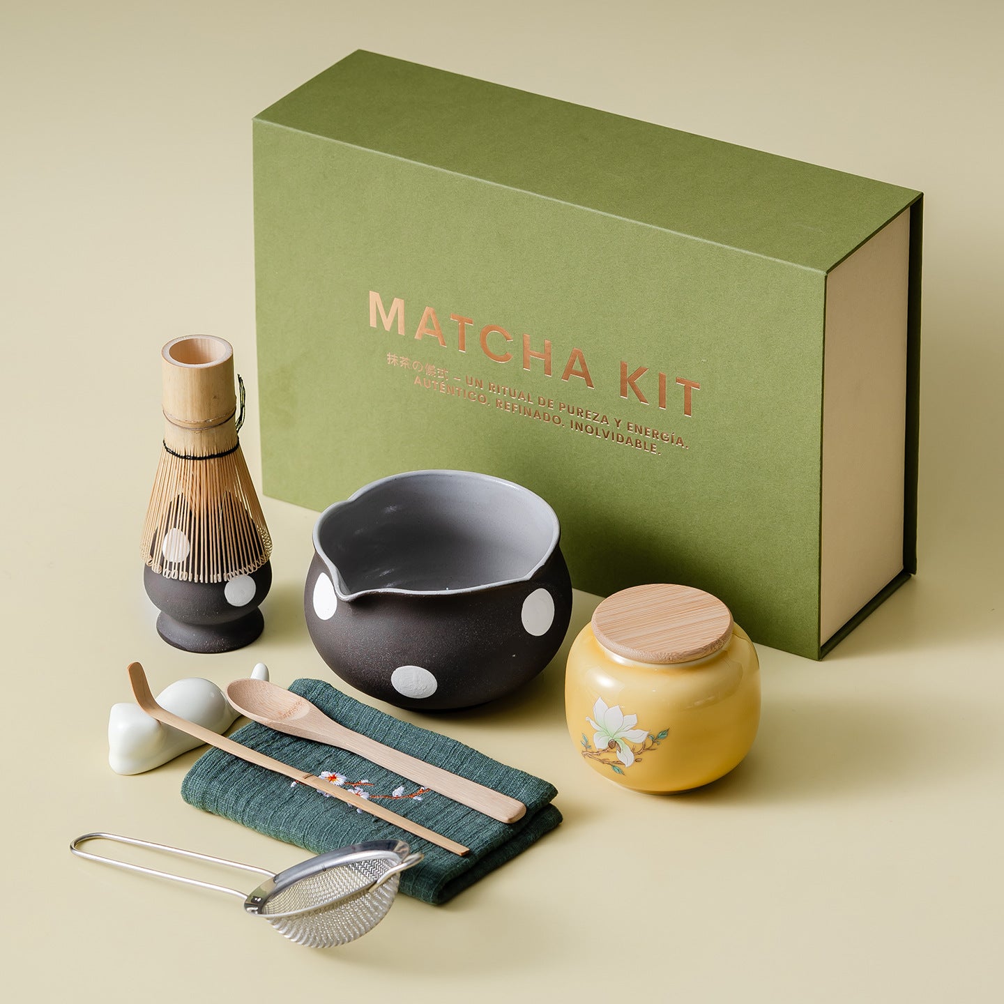 Artisanal Minimalist 'Xuan' Glaze Matcha Starter Set - 9-Piece Professional Master Kit