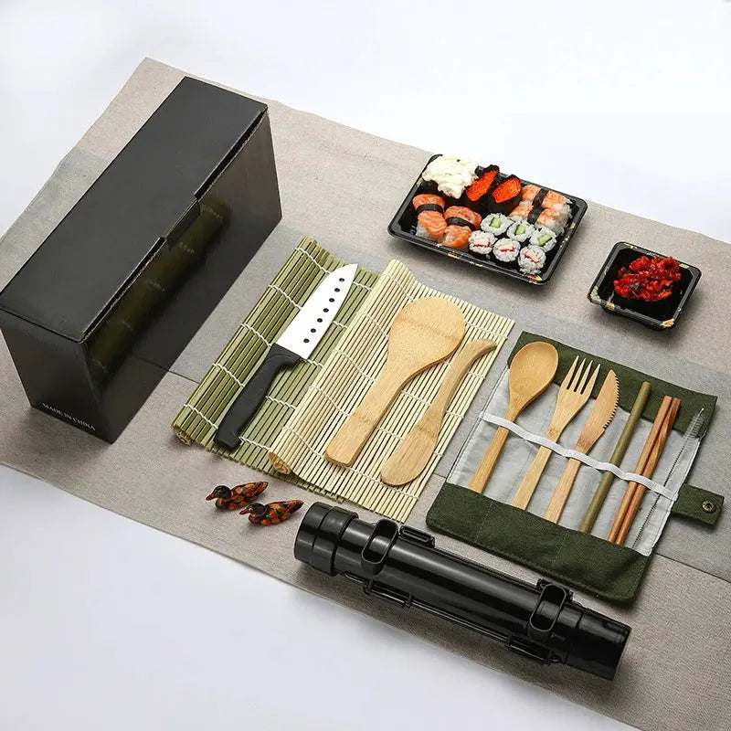 DIY Sushi Making Kit - Professional 18-Piece Sushi Bar Set Younis Kitchen