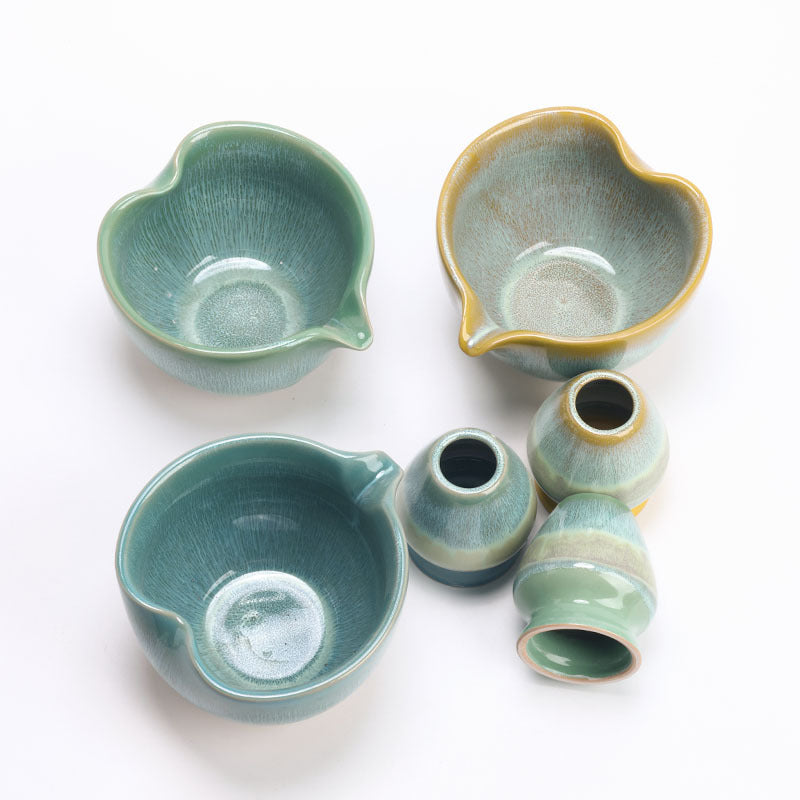 Artisanal Heart-Shaped Matcha Whisk & Bowl Set - Kiln-Glazed Tea Kit